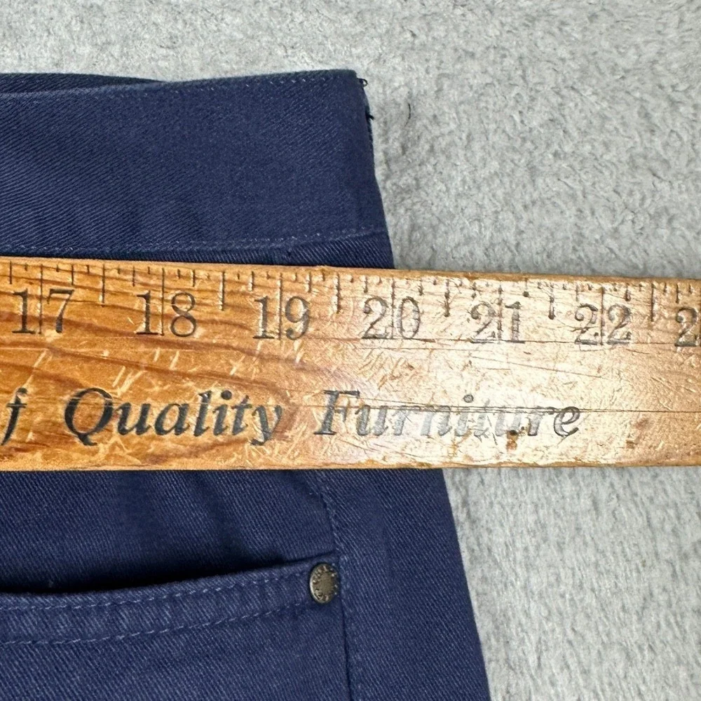 NEW Chaps Pants Mens 38X32 Navy Blue 5-Pocket Twill Chino Flat Front Straight